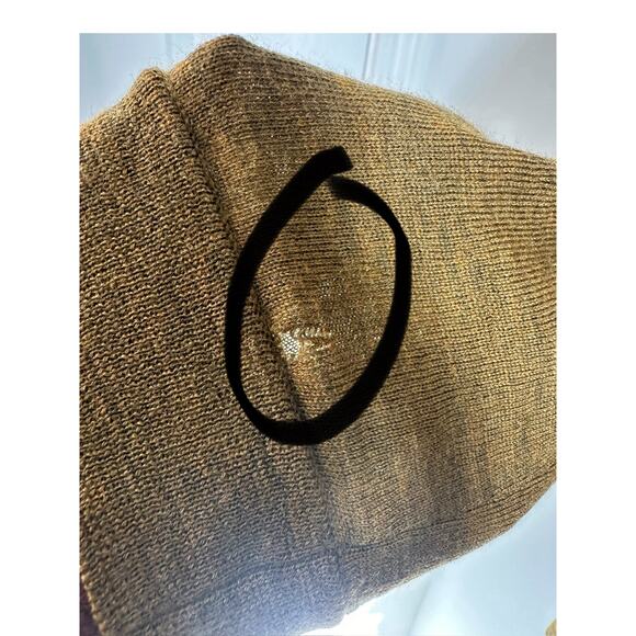 Eileen Fisher Brown Green Lagenlook Wool Open Knit Cardigan Size Medium - Picture 3 of 12